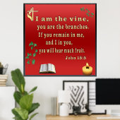 John 15:5 poster (Thuiskantoor)