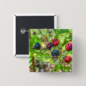 John 15:5 vierkante button 5,1 cm (Voorkant /achterkant)