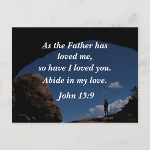 John 15:9 De vader heeft van me gehouden Briefkaart