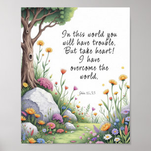 John 16:33 Bijbelvers Afbeelding Poster