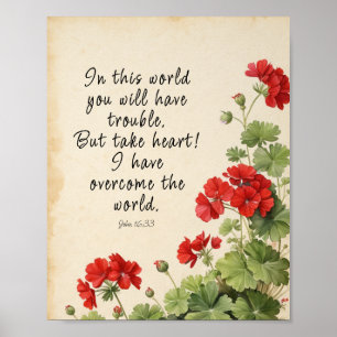 John 16:33 Bijbelvers Afbeelding Poster
