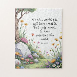 John 16:33 Bijbelvers Afbeelding Poster Legpuzzel