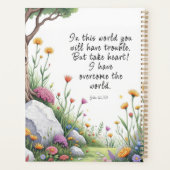 John 16:33 Bijbelvers Afbeelding Poster Planner (Achterkant)
