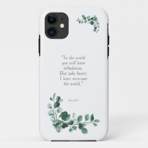 John 16:33 Bijbelversies om u aan te moedigen iPhone 11 Hoesje