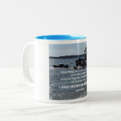 John 16:33 Dat heb ik u gezegd Tweekleurige Koffiemok (Voorkant links)