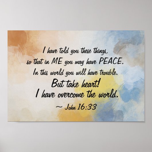 John 16:33 Ik heb de wereld overspoeld! Poster (Voorkant)