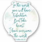 John 16:33 sticker (Voorkant)