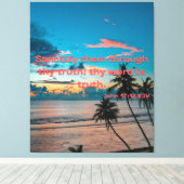 John 17:17 Bijbel Verse Scripture KJV Canvas Pic (Insitu (Houten vloer))