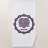 John 19:2-3 KJV Bijbelversie-scripts Strandlaken (Voorkant)