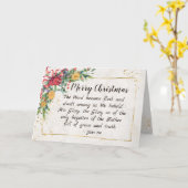 John 1:14 Het woord werd Flesh, Kerstmis Kaart (Gele Bloem)