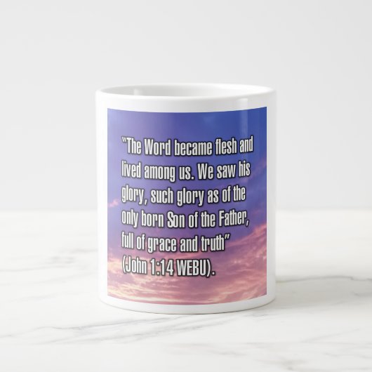 John 1:14 WEBU Mug Extra Grote Beker (Voorkant)