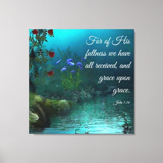 John 1:16 canvas afdruk (Voorkant)