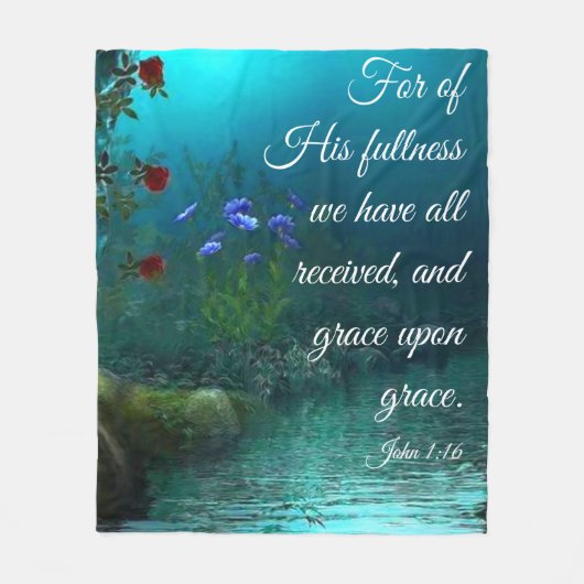 John 1:16 fleece deken (Voorkant)