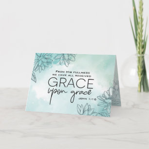 John 1:16 We hebben allemaal Grace Op Grace ontvan Kaart