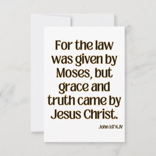 John 1:17 Bible Verse Carte de voeux (Devant)