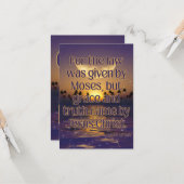 John 1:17 Bible Verse Carte de voeux Pic (Devant/Arrière en situation)