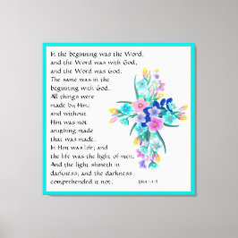 John 1:1-5 canvas afdruk