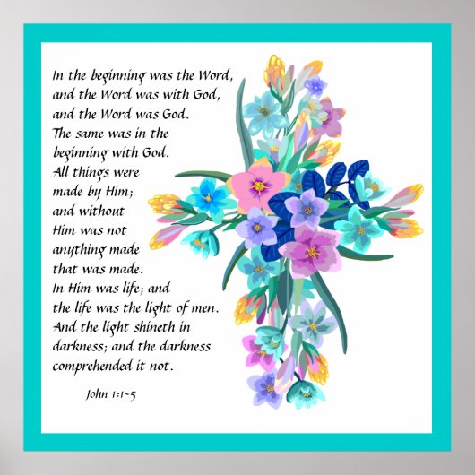 John 1:1-5 poster (Voorkant)