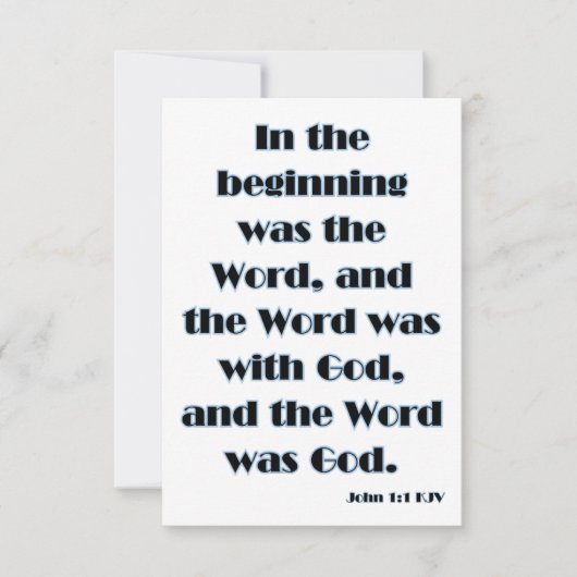 John 1:1 Bible Verse Carte de voeux (Devant)