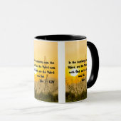 John 1:1 KJV Bible Verse Pic Mug à deux tons (Devant droit)