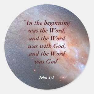 John 1:1 ronde sticker