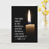 John 1:5 Het licht schijnt in de duisternis Kaart (Gele Bloem)