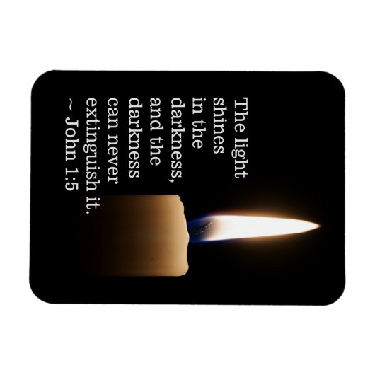 John 1:5 Het licht schijnt in de duisternis Magneet (Horizontaal)