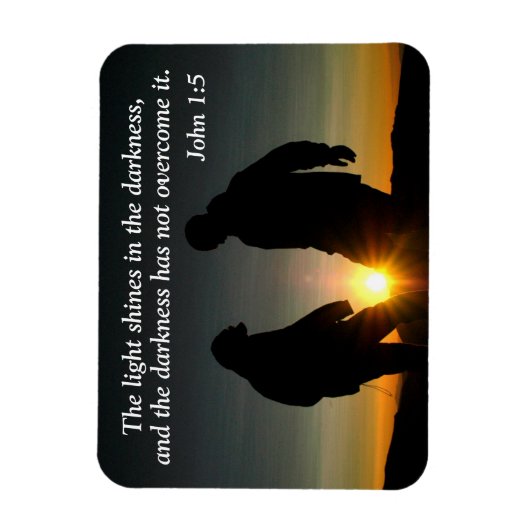 John 1:5 Het licht schijnt in het donker Magneet (Verticaal)