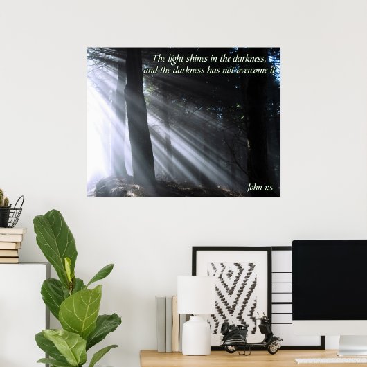 John 1:5 poster (Thuiskantoor)