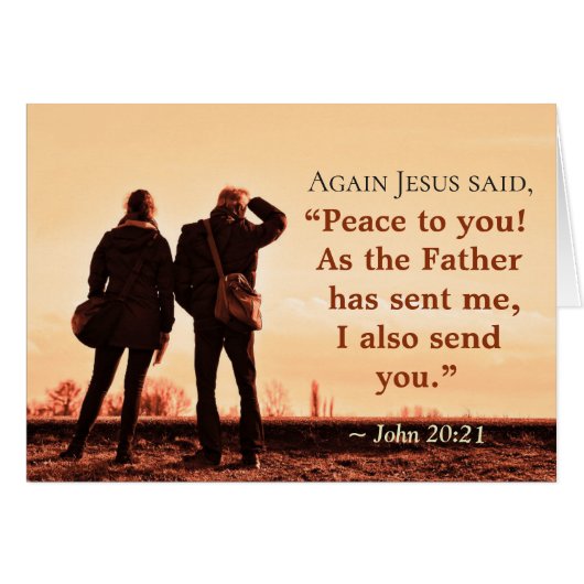 John 20:21 De vader heeft me gestuurd en ik stuur  (Voorkant Horizontaal)