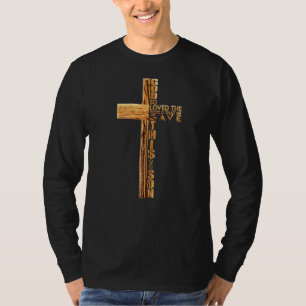 John 316 Christian Cross Religious Bible Verse T-shirt