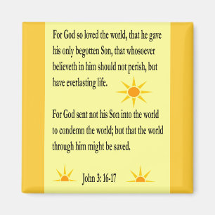 John 3:16-17 aimant
