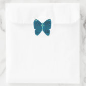 John 3 : 16-17 autocollants bleus papillon (Sac)
