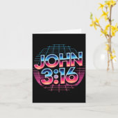 John 3_16 80s Retro Christelijk Geloof Ontwerp Kaart (Gele Bloem)