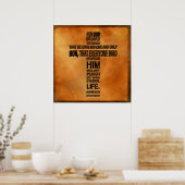 John 3:16 Afdrukken Poster (Keuken)