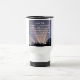 John 3:16 Bible Verse Coffee Travel Mug Reisbeker