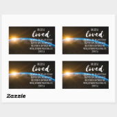 John 3:16 Bijbel Verse Christelijk Rechthoekige Sticker (Vel)