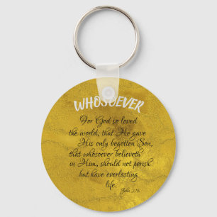 John 3.16 Bijbel Verse met Wiens Sleutelhanger