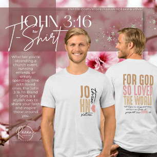 John 3:16 Bijbeltekst Tri-Blend T-shirt