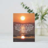 JOHN 3 16 BRIEFKAART (Staand voorkant)