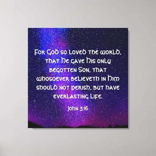 John 3:16 canvasafdruk canvas afdruk (Voorkant)