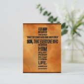 John 3:16 Carte postale (Debout devant)