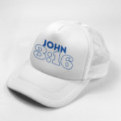 John 3:16 Casquette chrétien bleu de la marine
