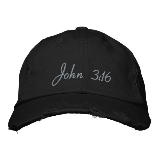 John 3:16 Casquette de baseball brodé personnalisa (Devant)