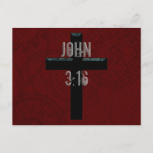 John 3:16 Christelijk kruis Briefkaart