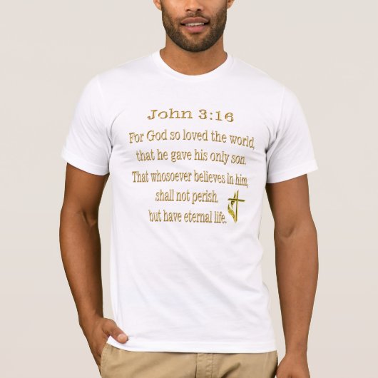 John 3:16 Christelijk t-shirt (Voorkant)