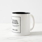 John 3:16 Christelijk Tweekleurige Koffiemok (Voorkant rechts)