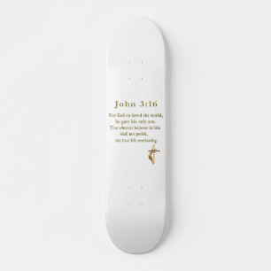 John 3:16 Christelijke cadeauskateboard Skateboard