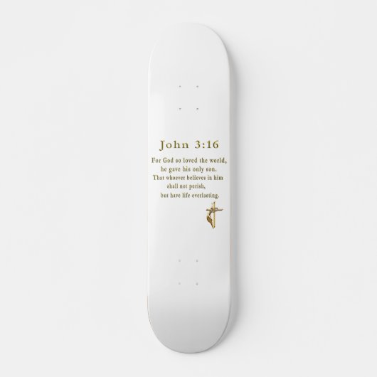 John 3:16 Christelijke cadeauskateboard Skateboard (Voorkant)