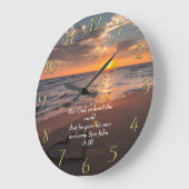 John 3:16 Christelijke Faith oceaan met zonsonderg Grote Klok (Hoek)
